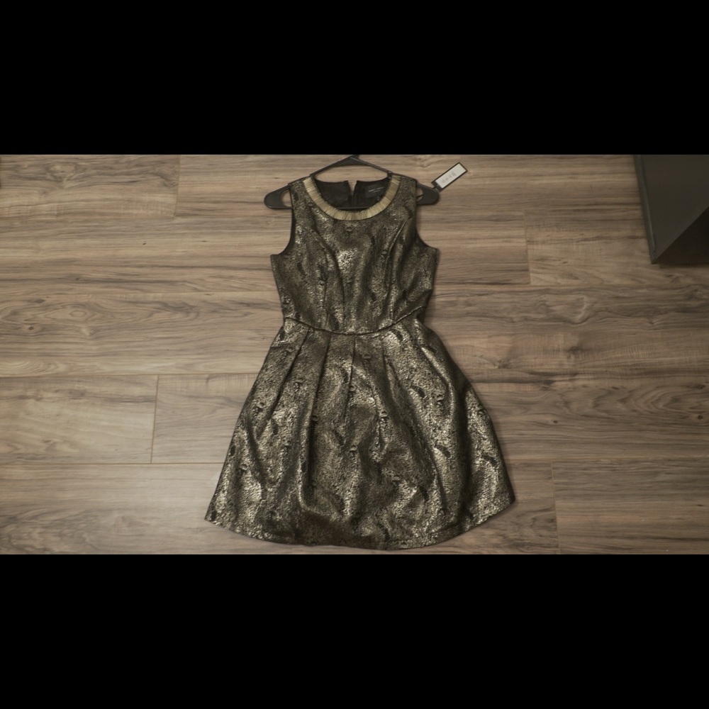 Black and gold dress